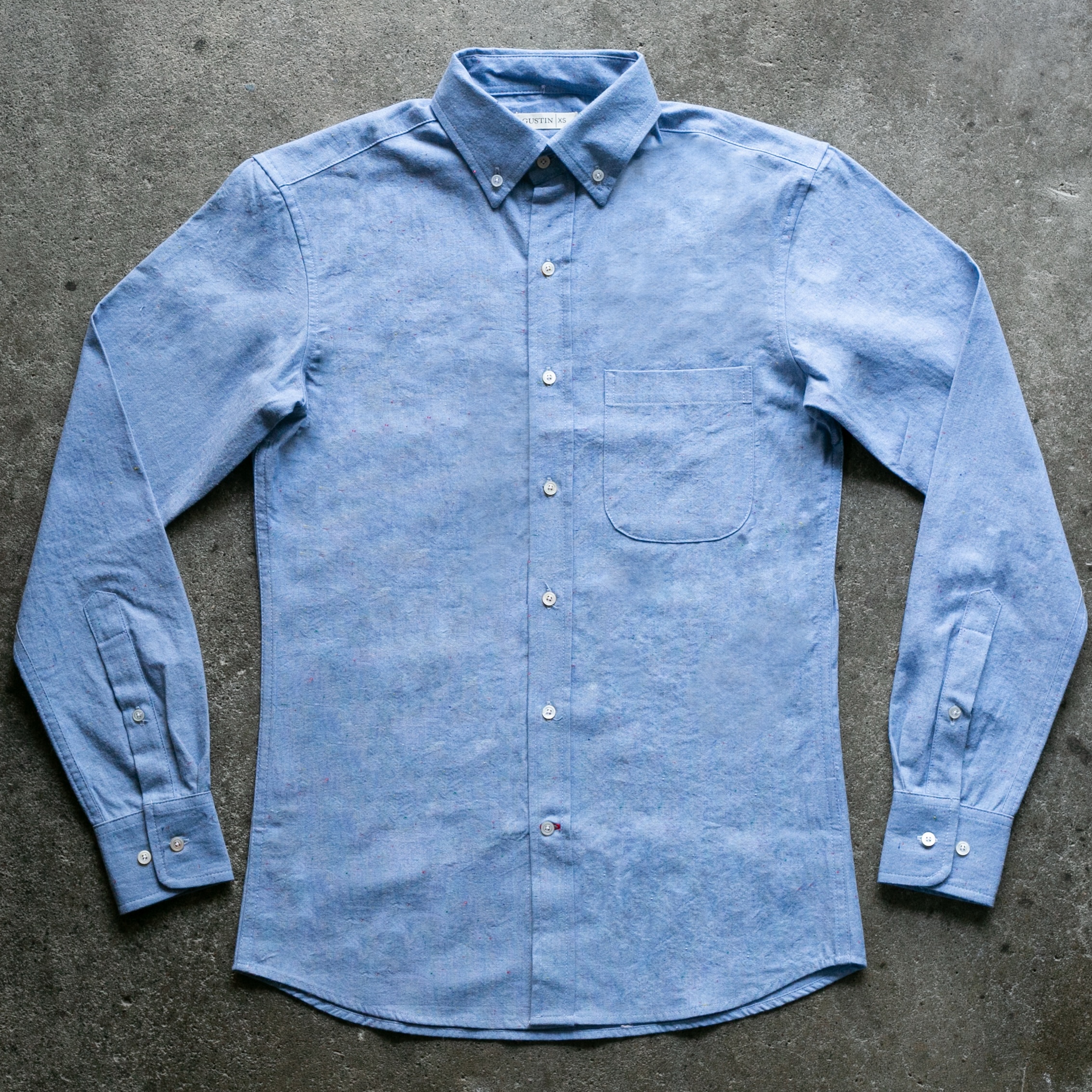 1177 Rainbow Nep Chambray - Blue | Gustin | Shirts