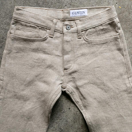 gustin #499 beast linen 5 pocket - natural