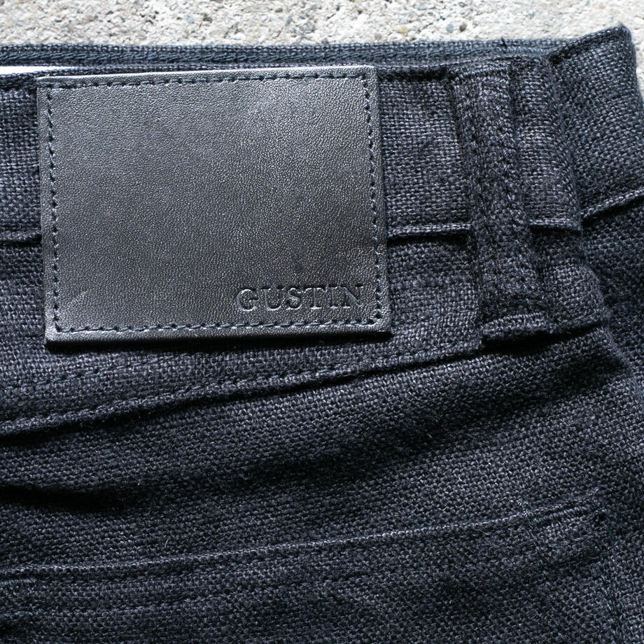 gustin #500 beast linen 5 pocket - black
