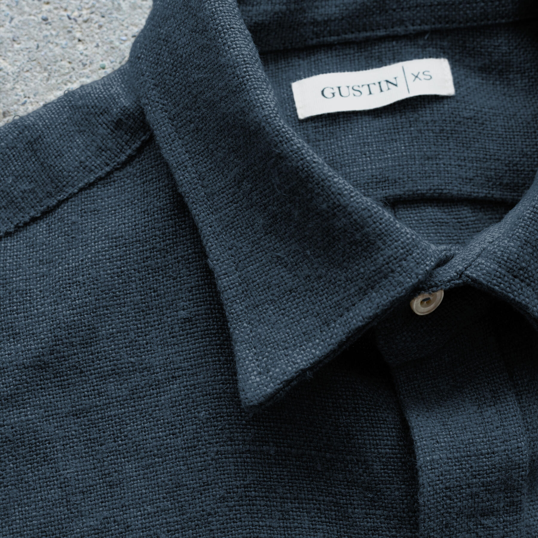 gustin #1344 beast linen shirt - black