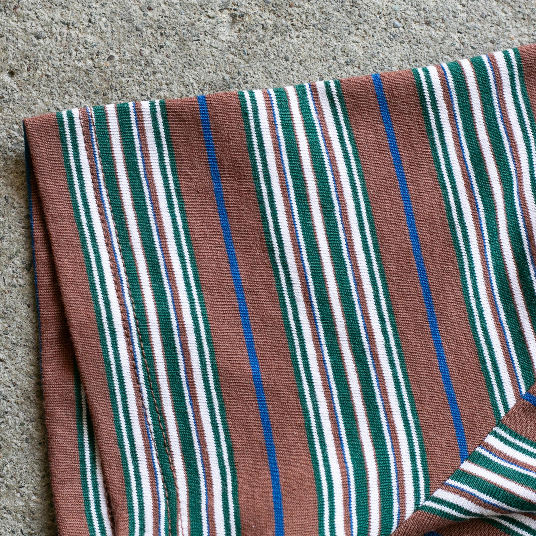 gustin japan retro stripe t-shirt - walnut