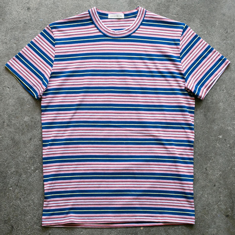 gustin japan retro stripe t-shirt - nautical