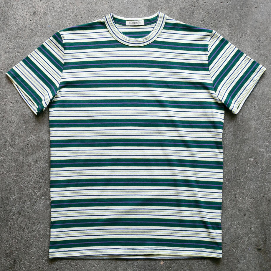 gustin japan retro stripe t-shirt - canary