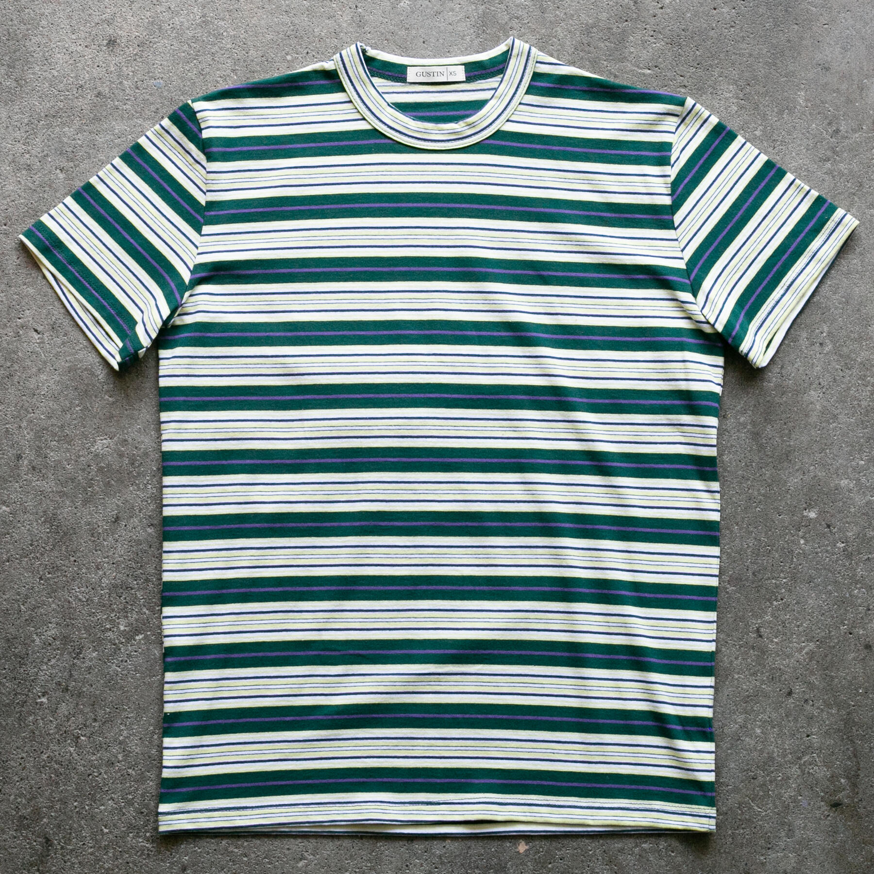 gustin japan retro stripe t-shirt - canary