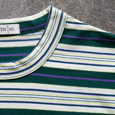 gustin japan retro stripe t-shirt - canary