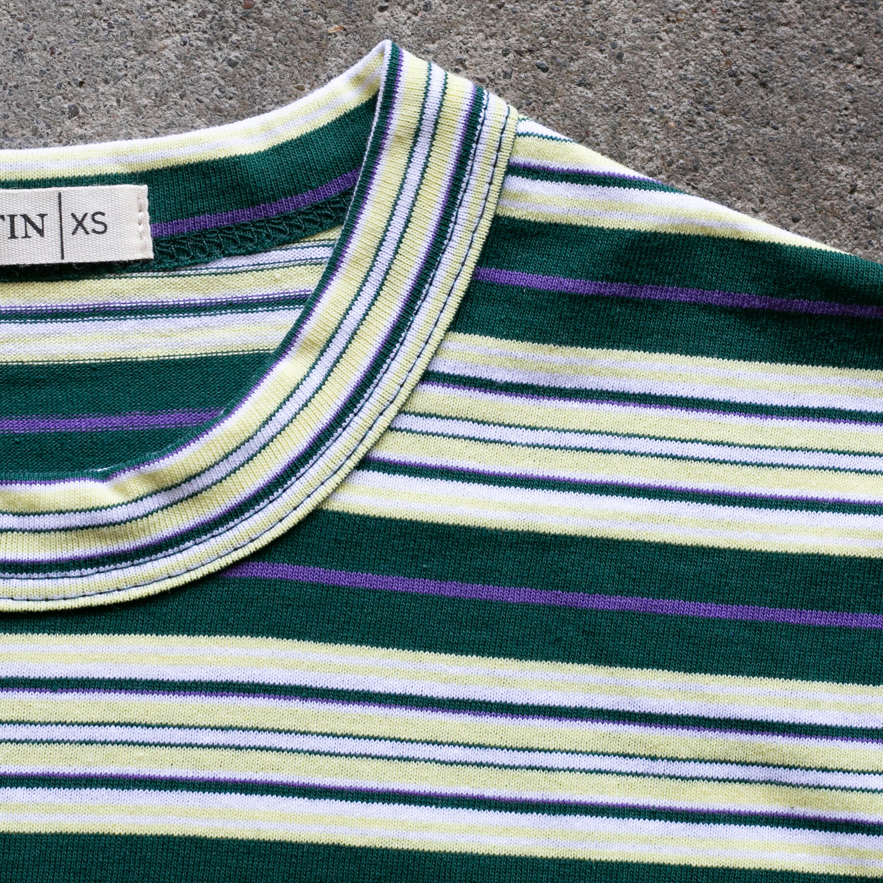 gustin japan retro stripe t-shirt - canary
