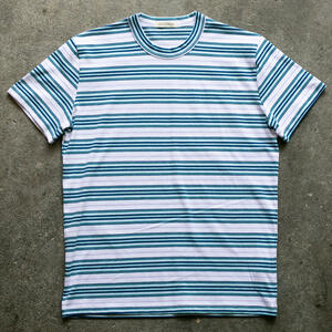 gustin japan retro stripe t-shirt - ocean