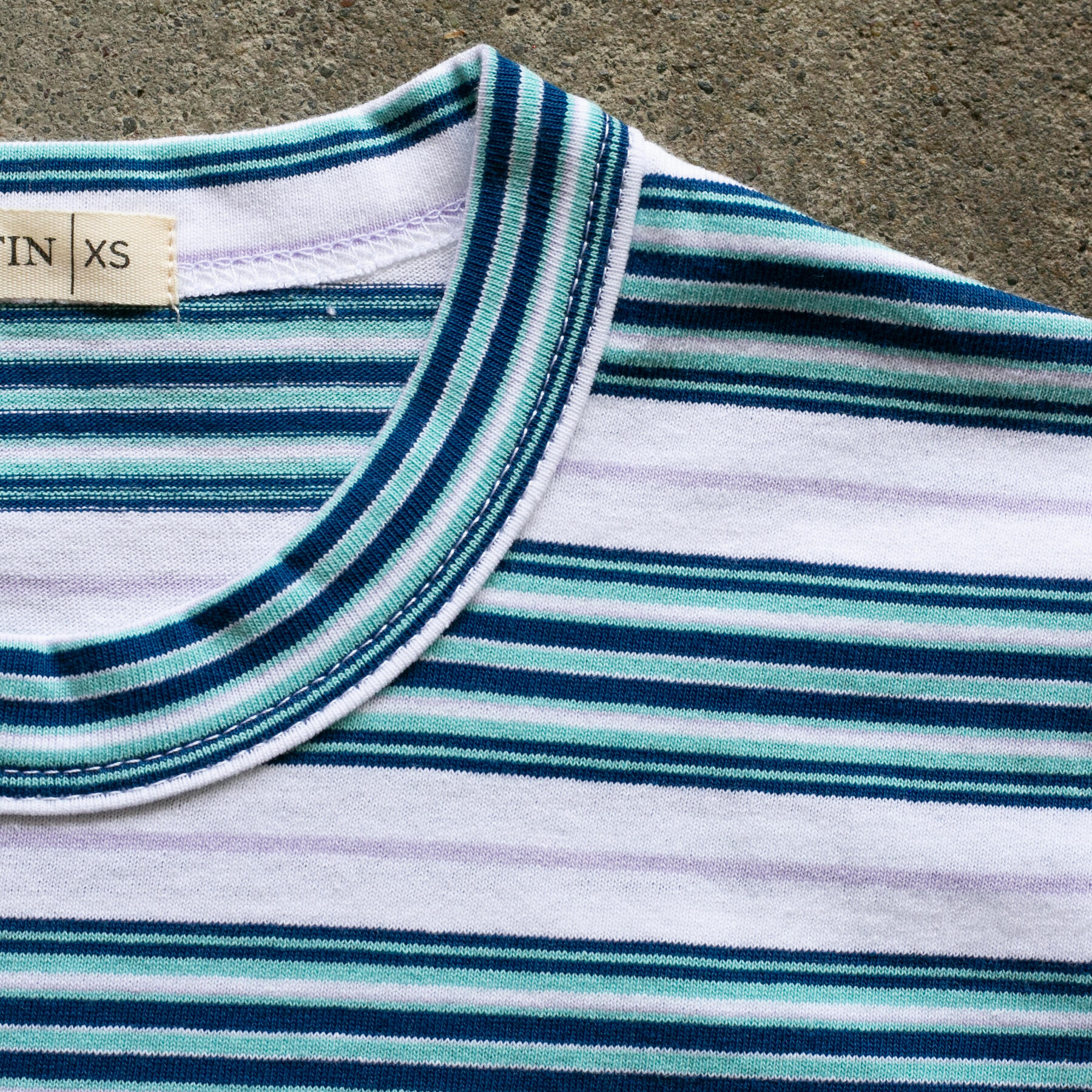 gustin japan retro stripe t-shirt - ocean