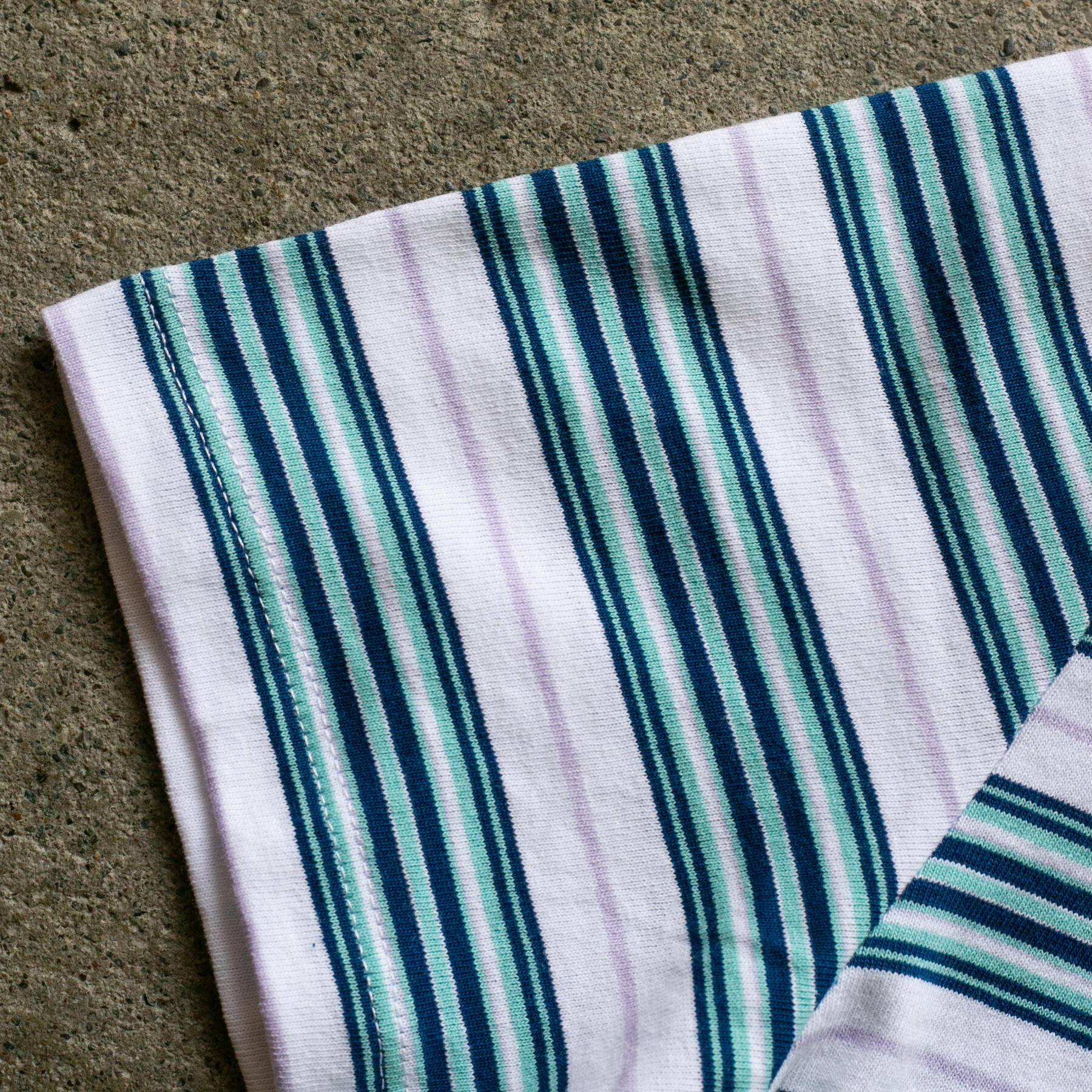 gustin japan retro stripe t-shirt - ocean
