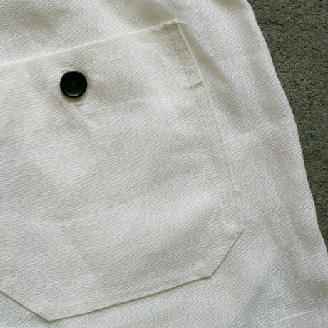 gustin #119 rustic slub linen shorts - ivory