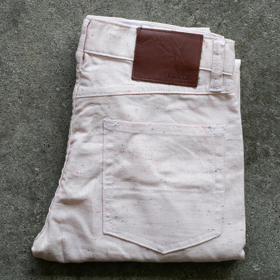 gustin #502 cream rainbow nep 5 pocket