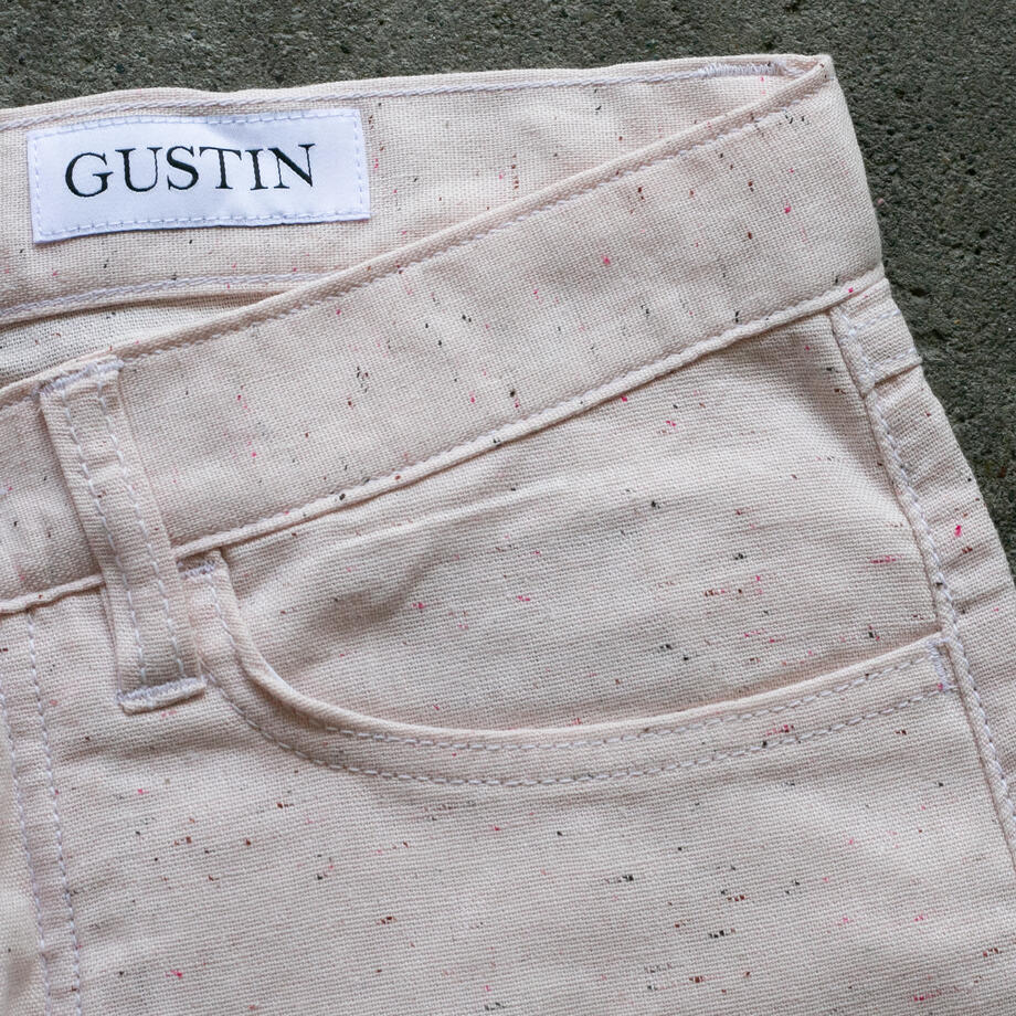 gustin #502 cream rainbow nep 5 pocket