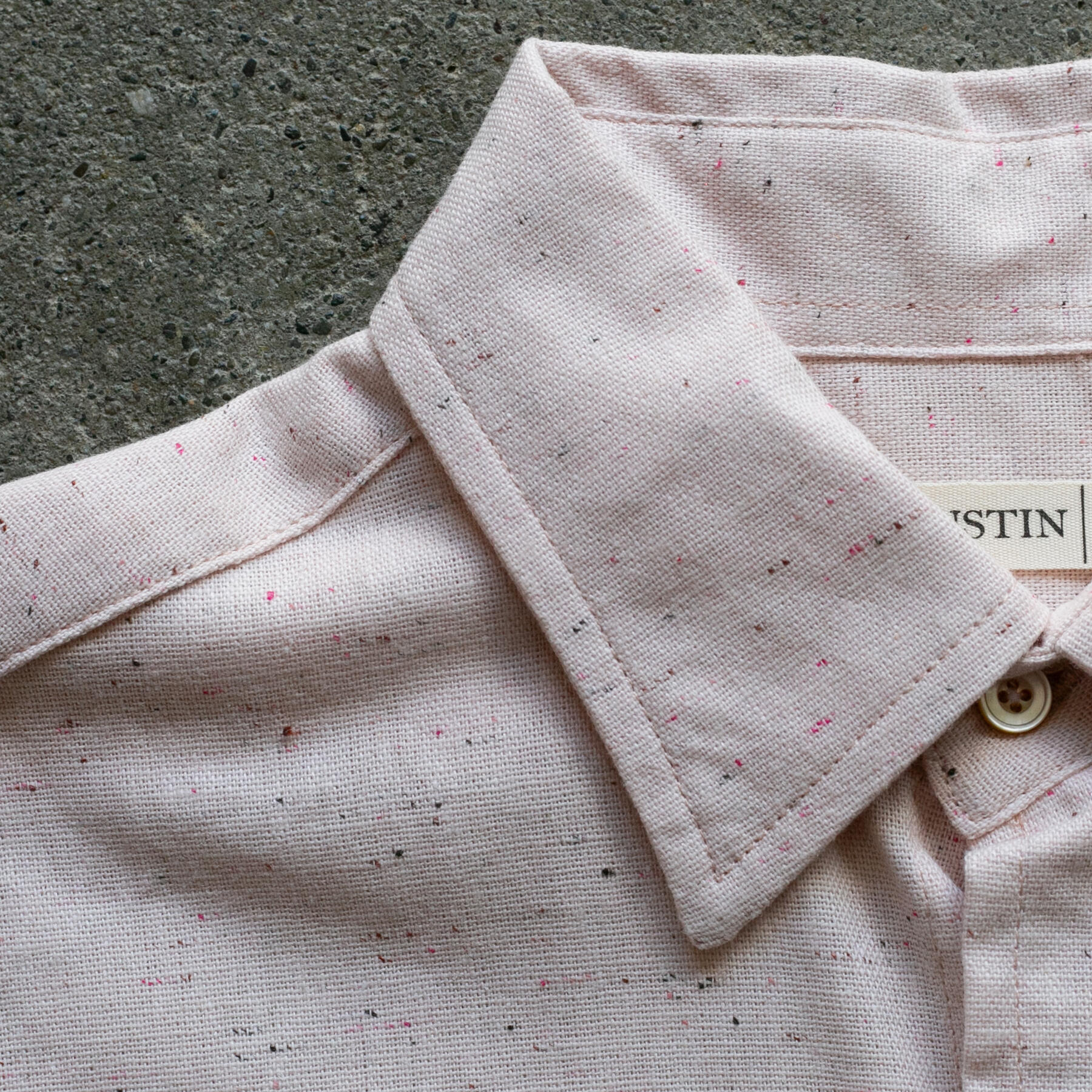 gustin #1347 cream rainbow nep shirt