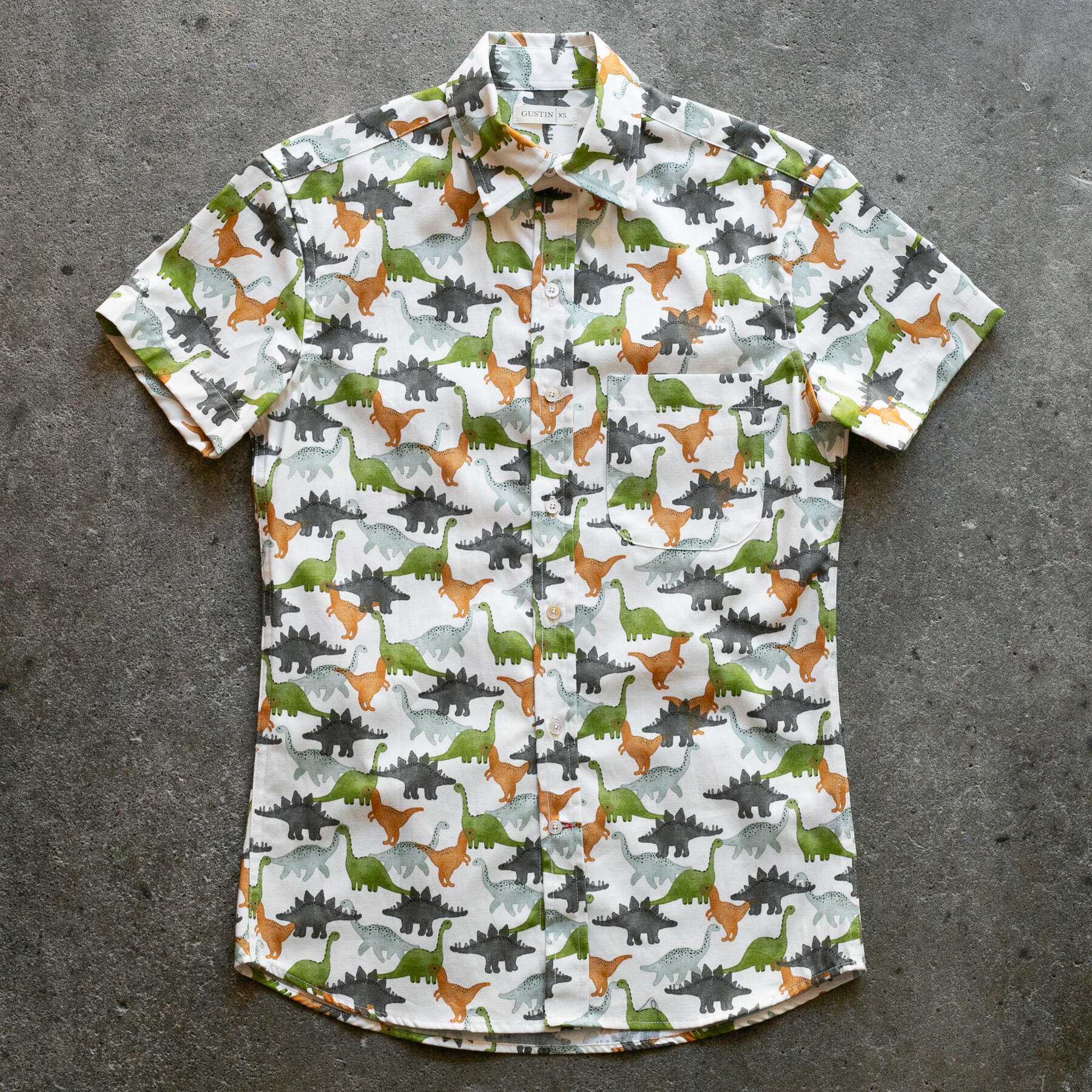 gustin #1345 dino shirt - cream