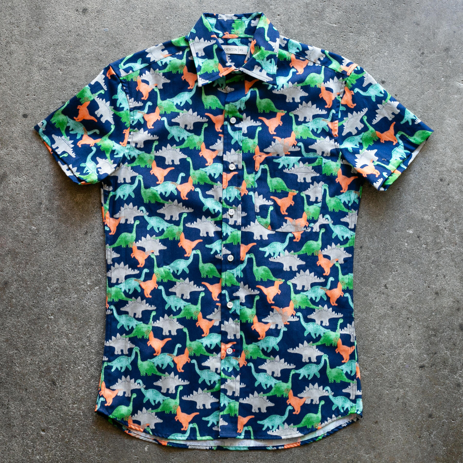 gustin #1346 dino shirt - navy