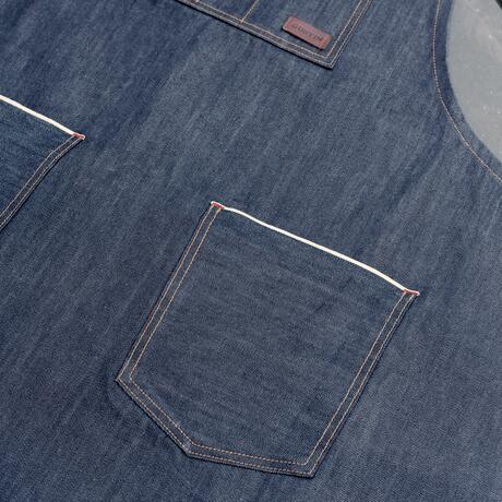 gustin indigo selvedge denim apron