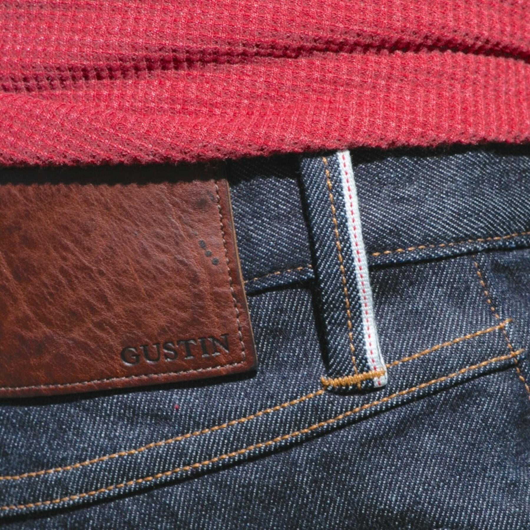 gustin #495 4 way stretch selvedge - indigo