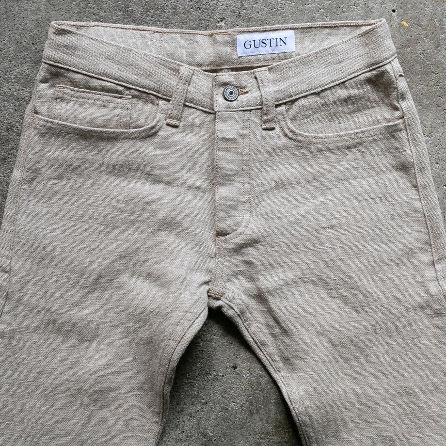 gustin #499 beast linen 5 pocket - natural