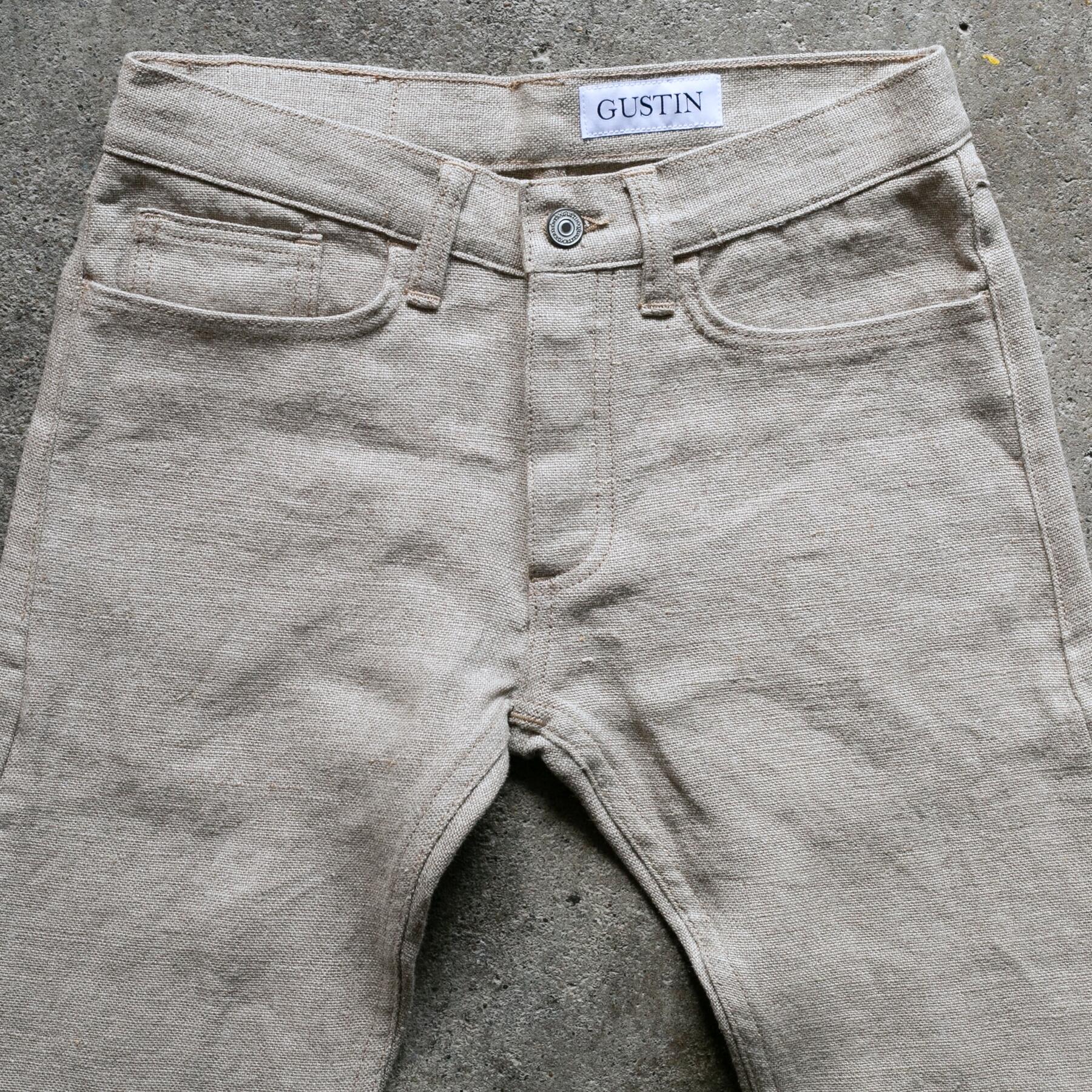 gustin #499 beast linen 5 pocket - natural