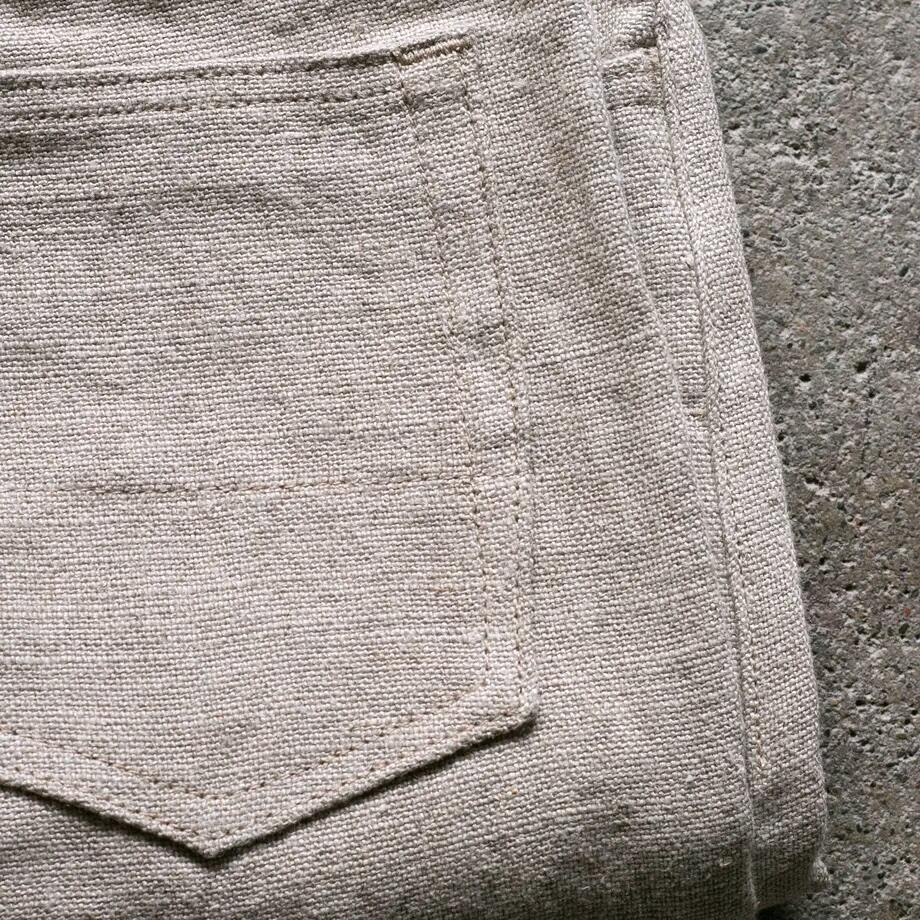 gustin #499 beast linen 5 pocket - natural