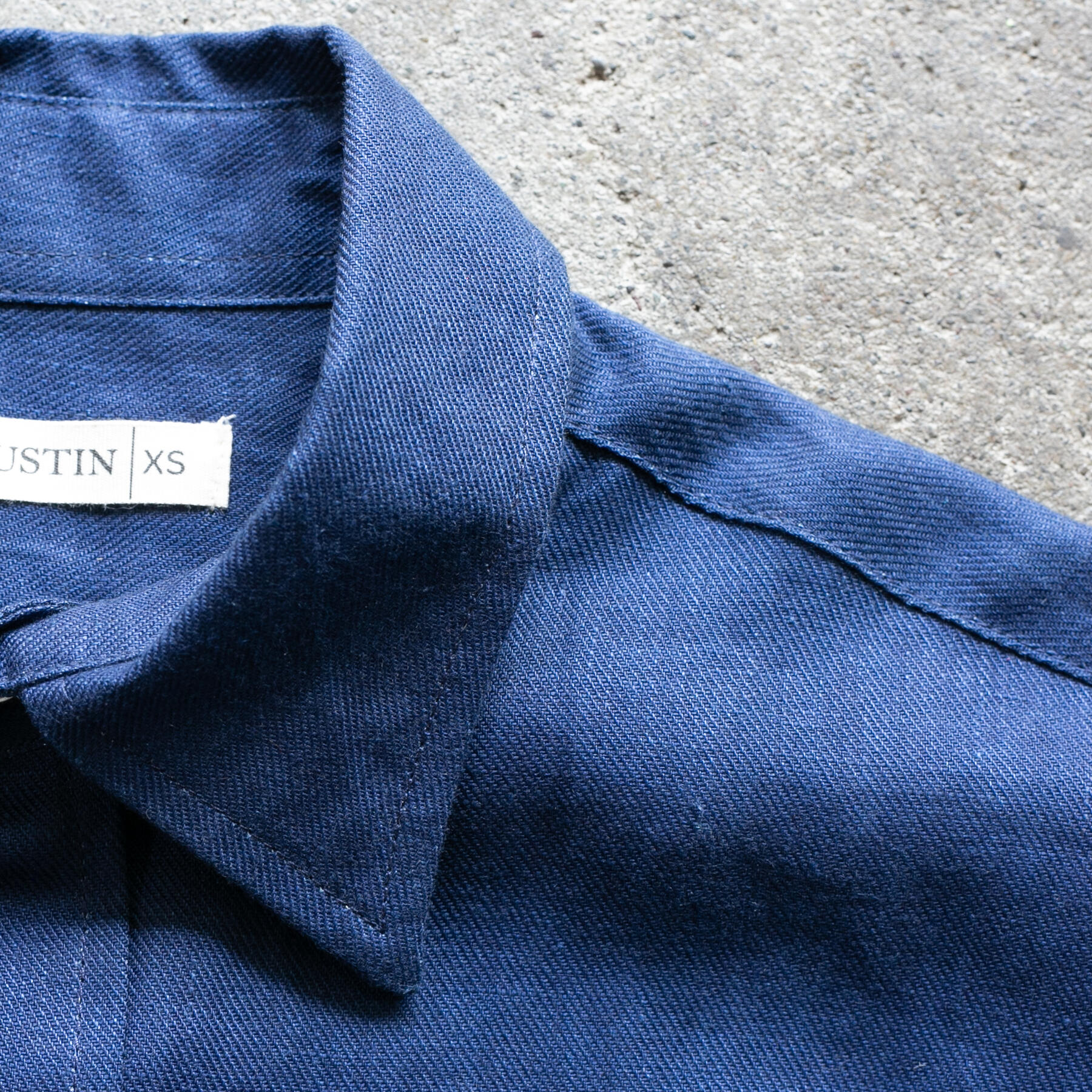 gustin #1353 japan indigo linen shirt