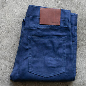 gustin #507 japan indigo linen 5 pocket
