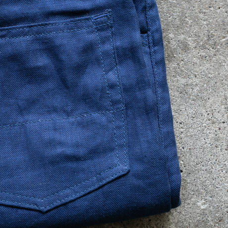 gustin #507 japan indigo linen 5 pocket