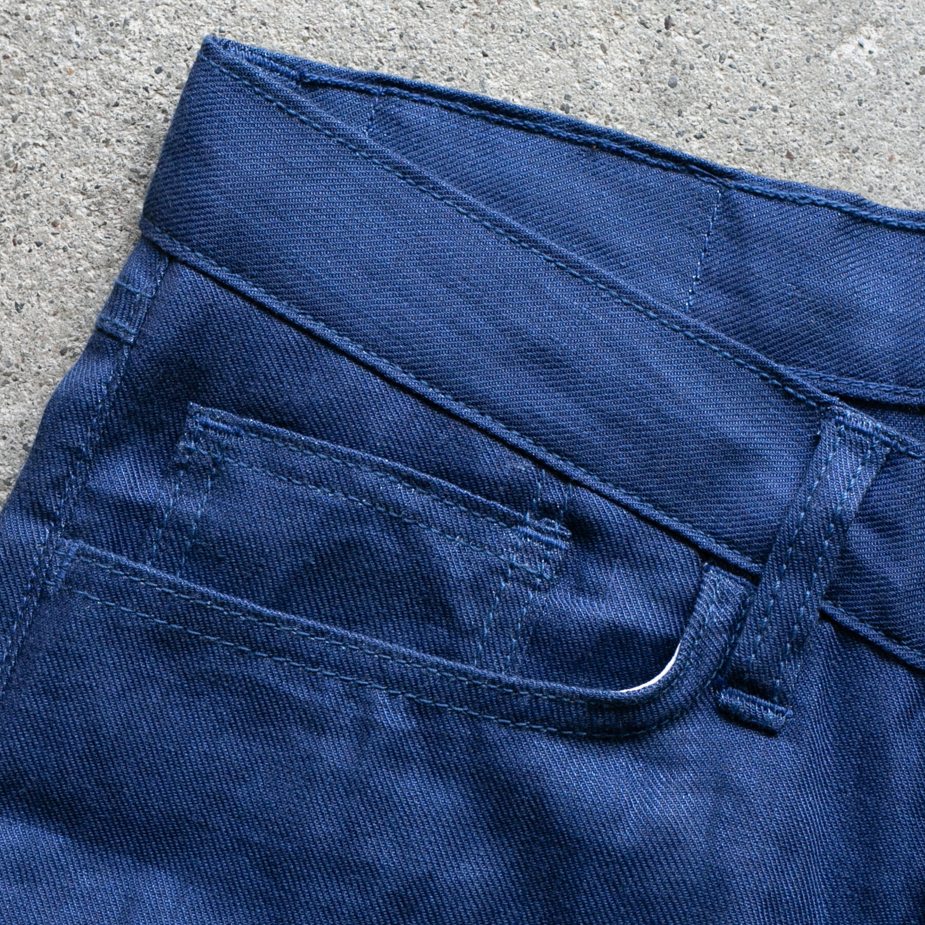gustin #507 japan indigo linen 5 pocket