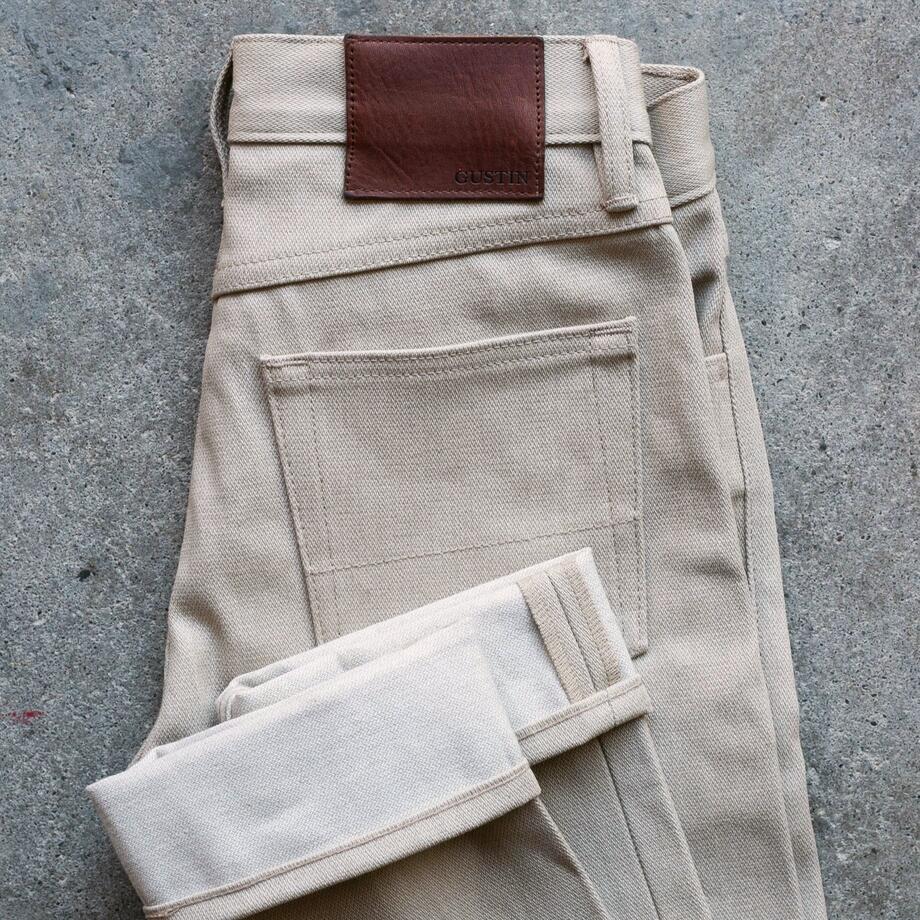 gustin #447 cone mills khaki broken twill