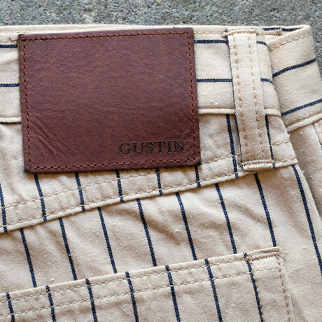 gustin #509 japan silk nep superlight - khaki pinstripe