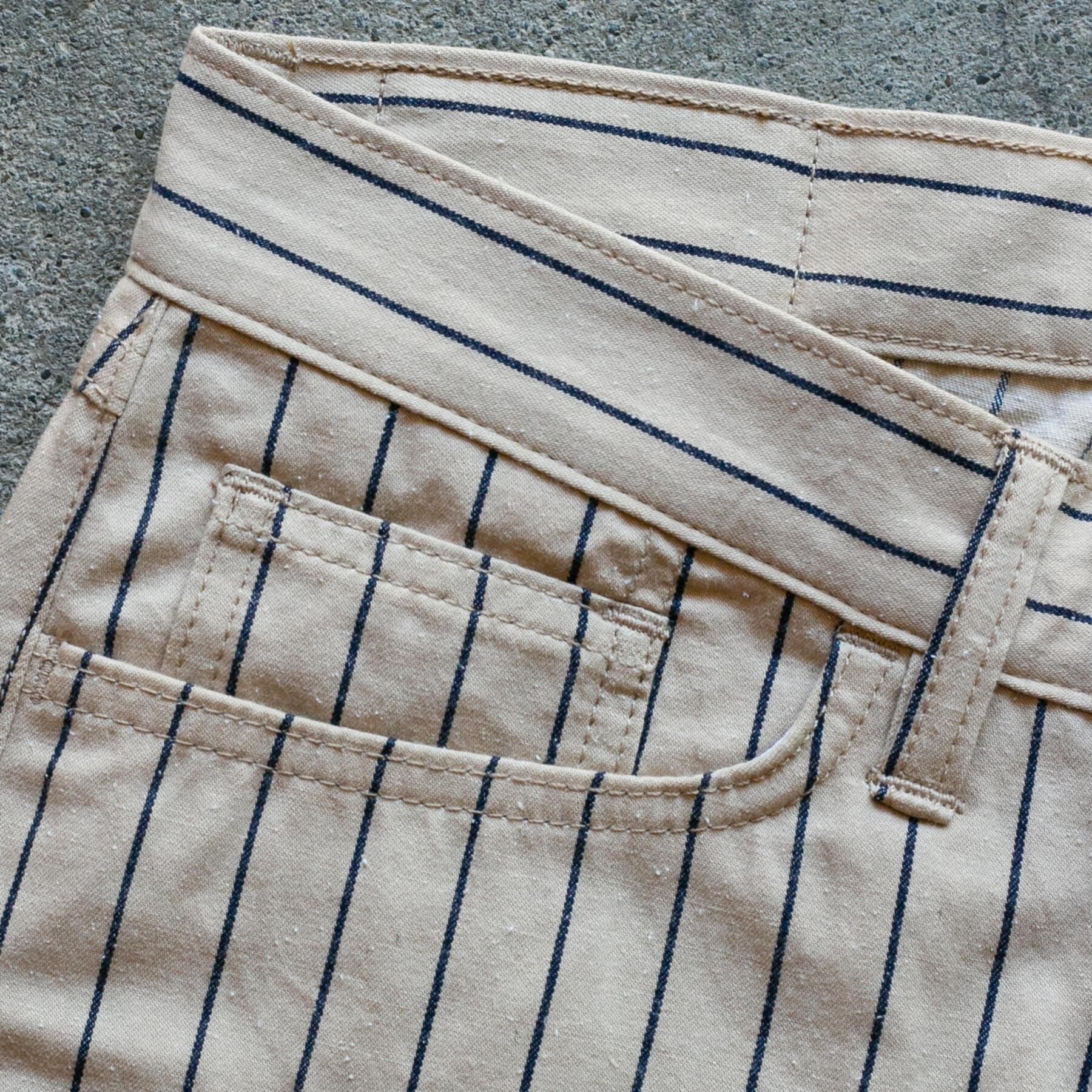 gustin #509 japan silk nep superlight - khaki pinstripe