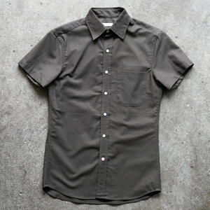 gustin #1352 panama cloth shirt - dark oak