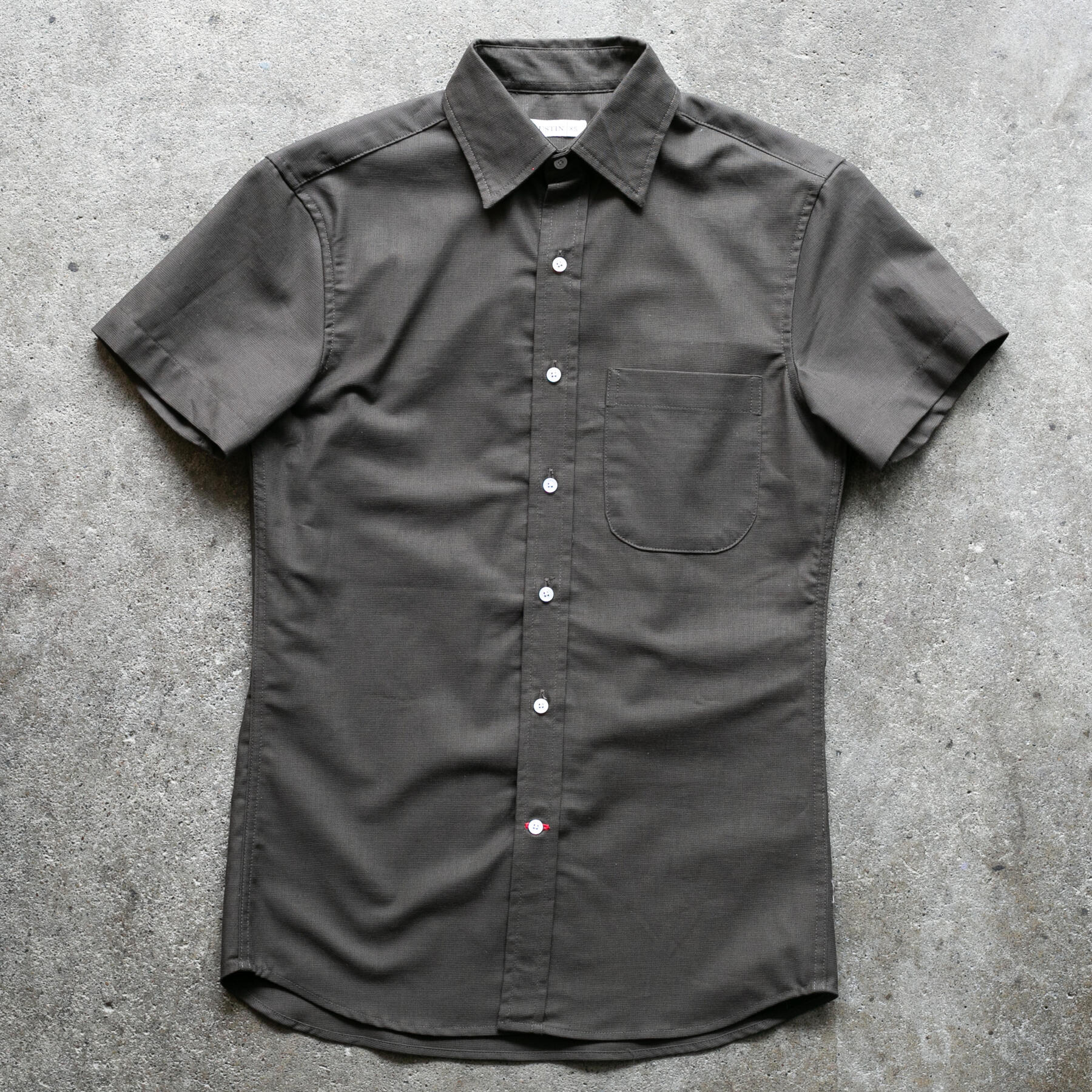 gustin #1352 panama cloth shirt - dark oak