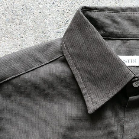 gustin #1352 panama cloth shirt - dark oak