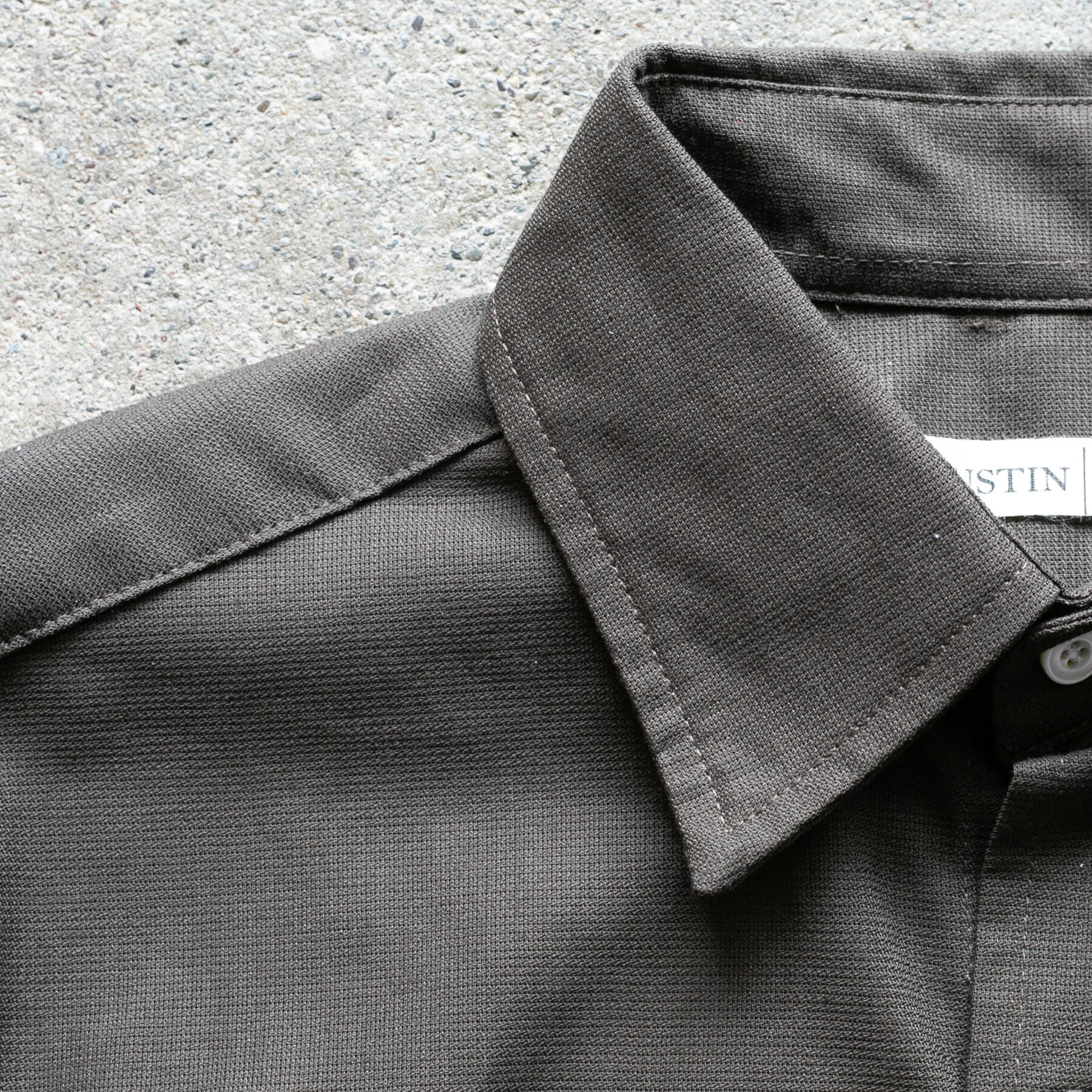 gustin #1352 panama cloth shirt - dark oak