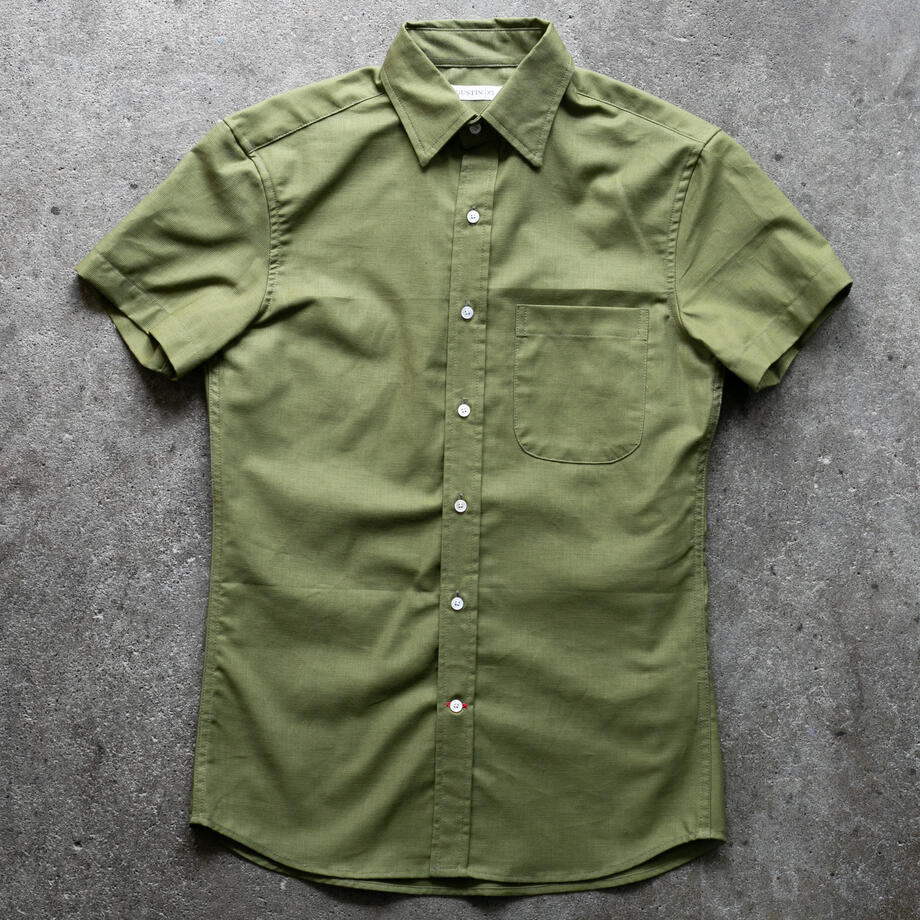 gustin #1351 panama cloth shirt - olive drab