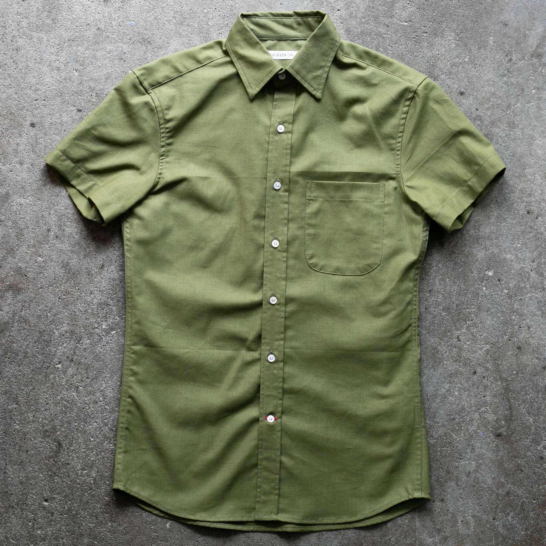gustin #1351 panama cloth shirt - olive drab