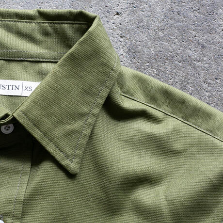 gustin #1351 panama cloth shirt - olive drab