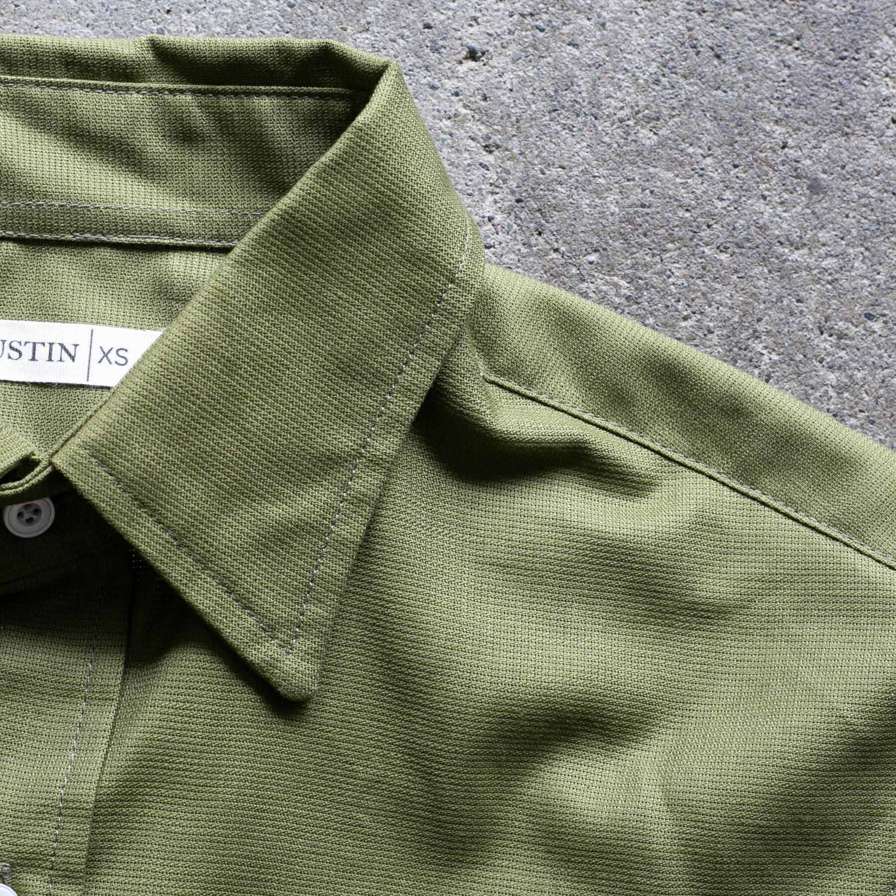 gustin #1351 panama cloth shirt - olive drab