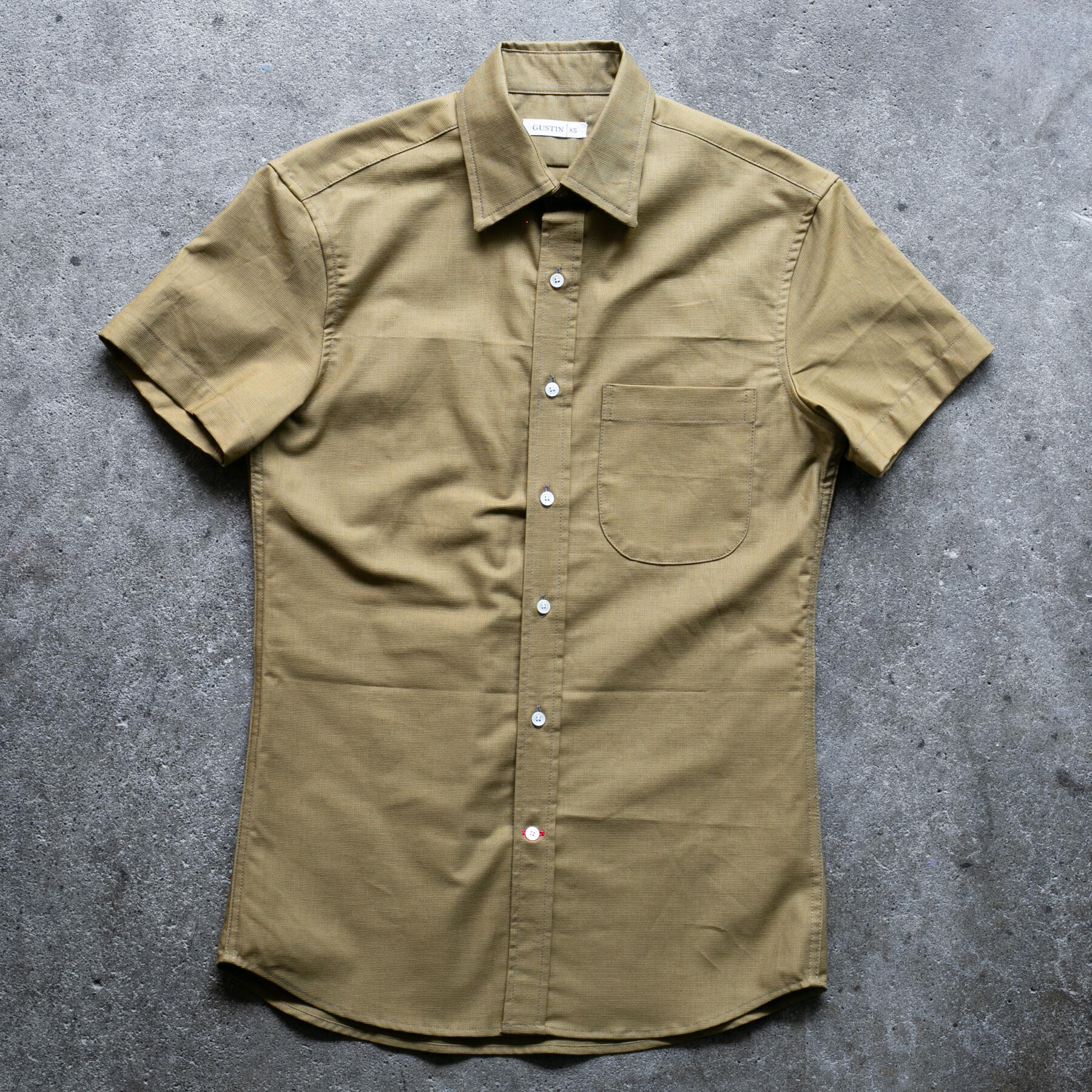 gustin #1350 panama cloth shirt - camel