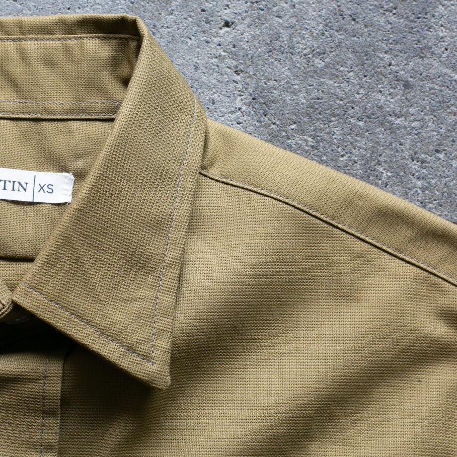 gustin #1350 panama cloth shirt - camel