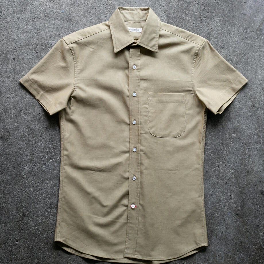 gustin #1349 panama cloth shirt - khaki