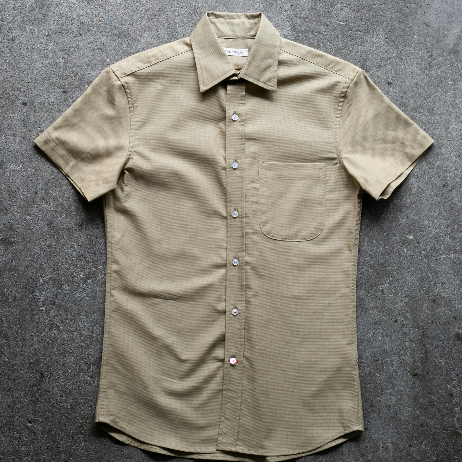 gustin #1349 panama cloth shirt - khaki
