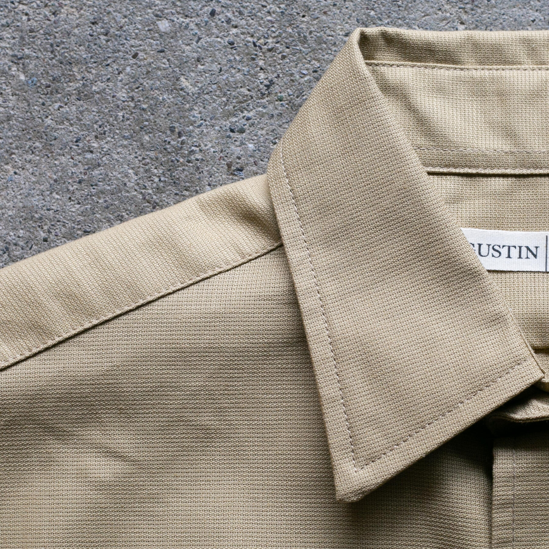 gustin #1349 panama cloth shirt - khaki
