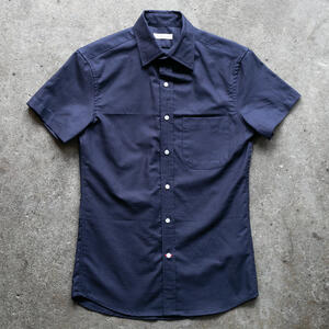gustin #1348 panama cloth shirt - navy