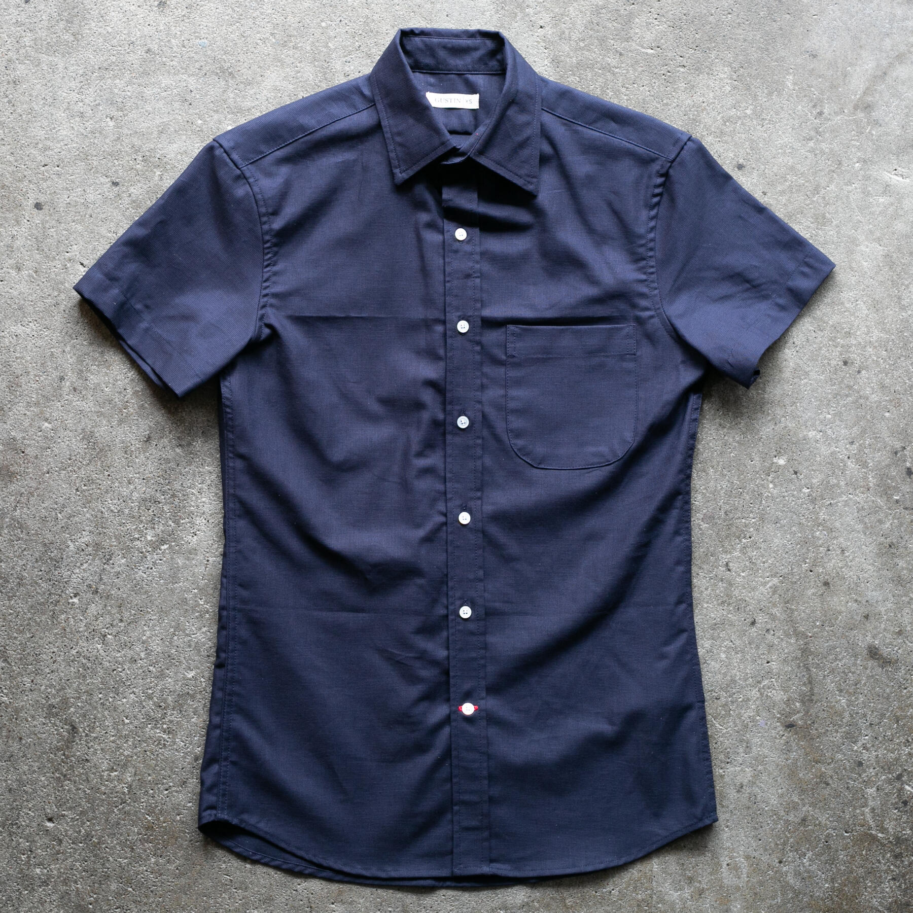 gustin #1348 panama cloth shirt - navy