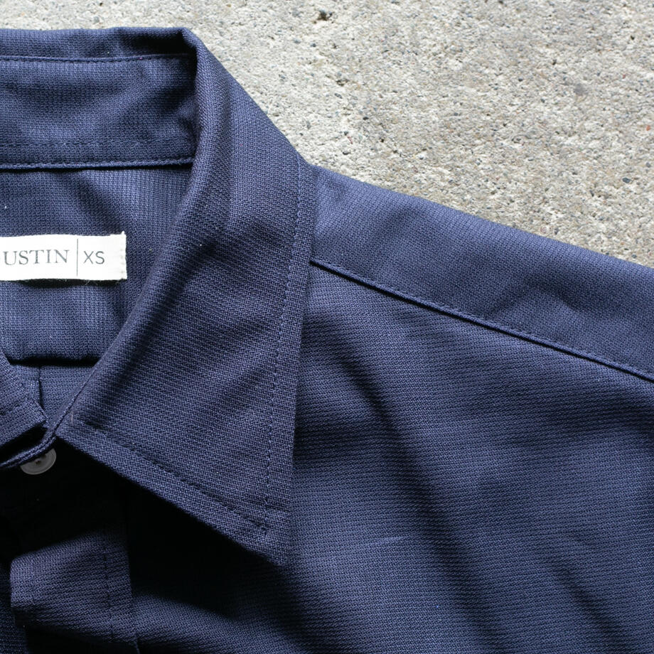 gustin #1348 panama cloth shirt - navy