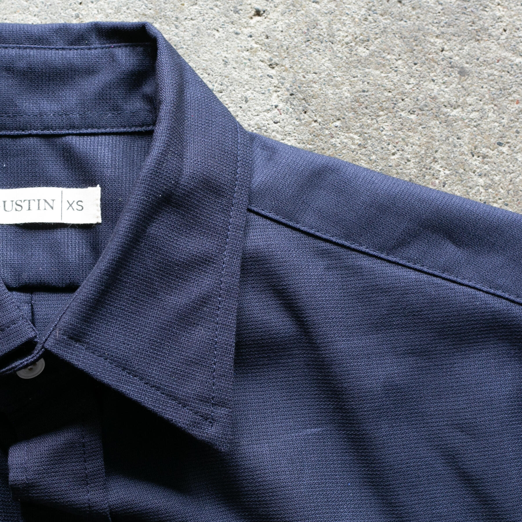 gustin #1348 panama cloth shirt - navy