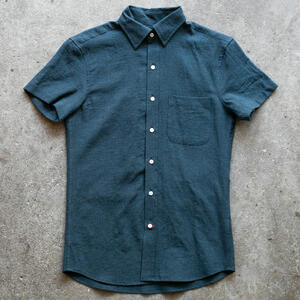 gustin #1356 summer houndstooth shirt - sea green