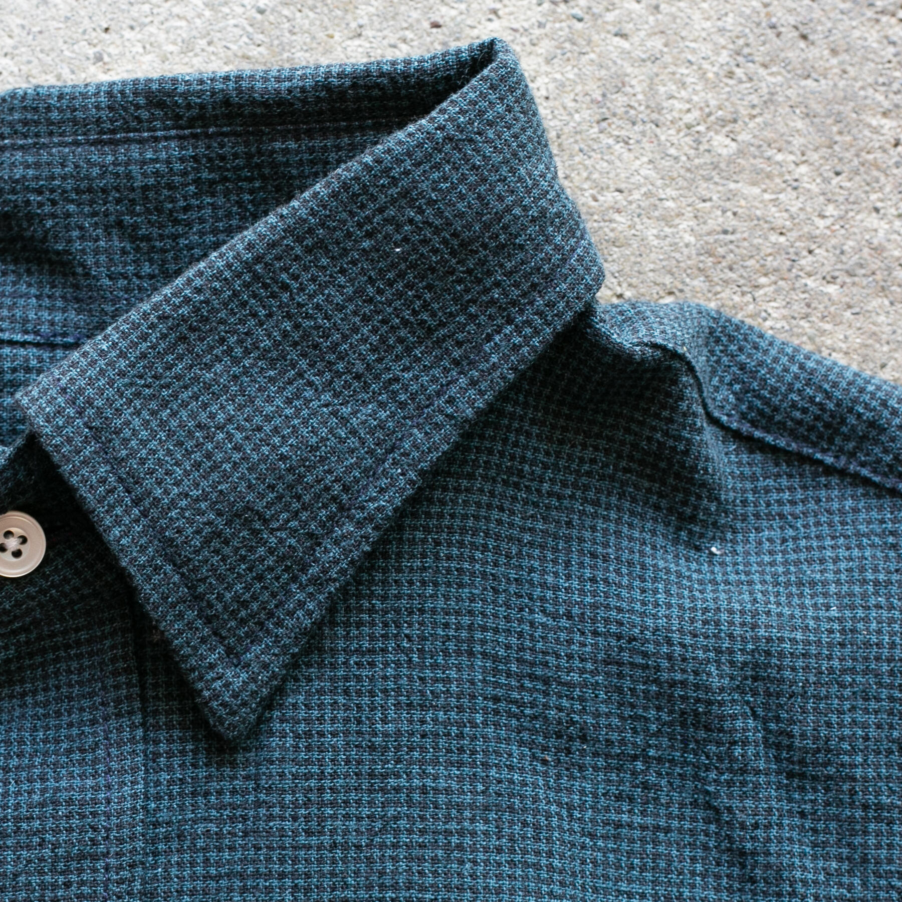 gustin #1356 summer houndstooth shirt - sea green